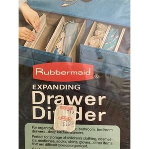 Vintage Rubbermaid Expanding Drawer Divider 1974 Beige 4.5” High 12 3/8- 23 1/2”